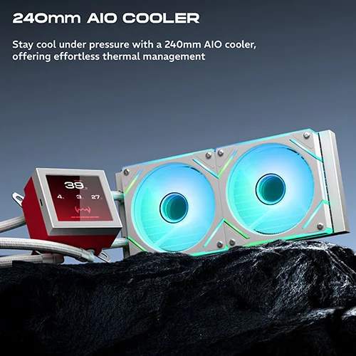 Dawg L240 AIO ARGB 240mm White CPU Liquid Cooler